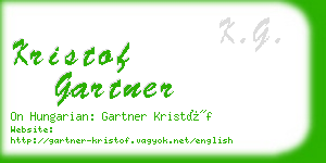 kristof gartner business card